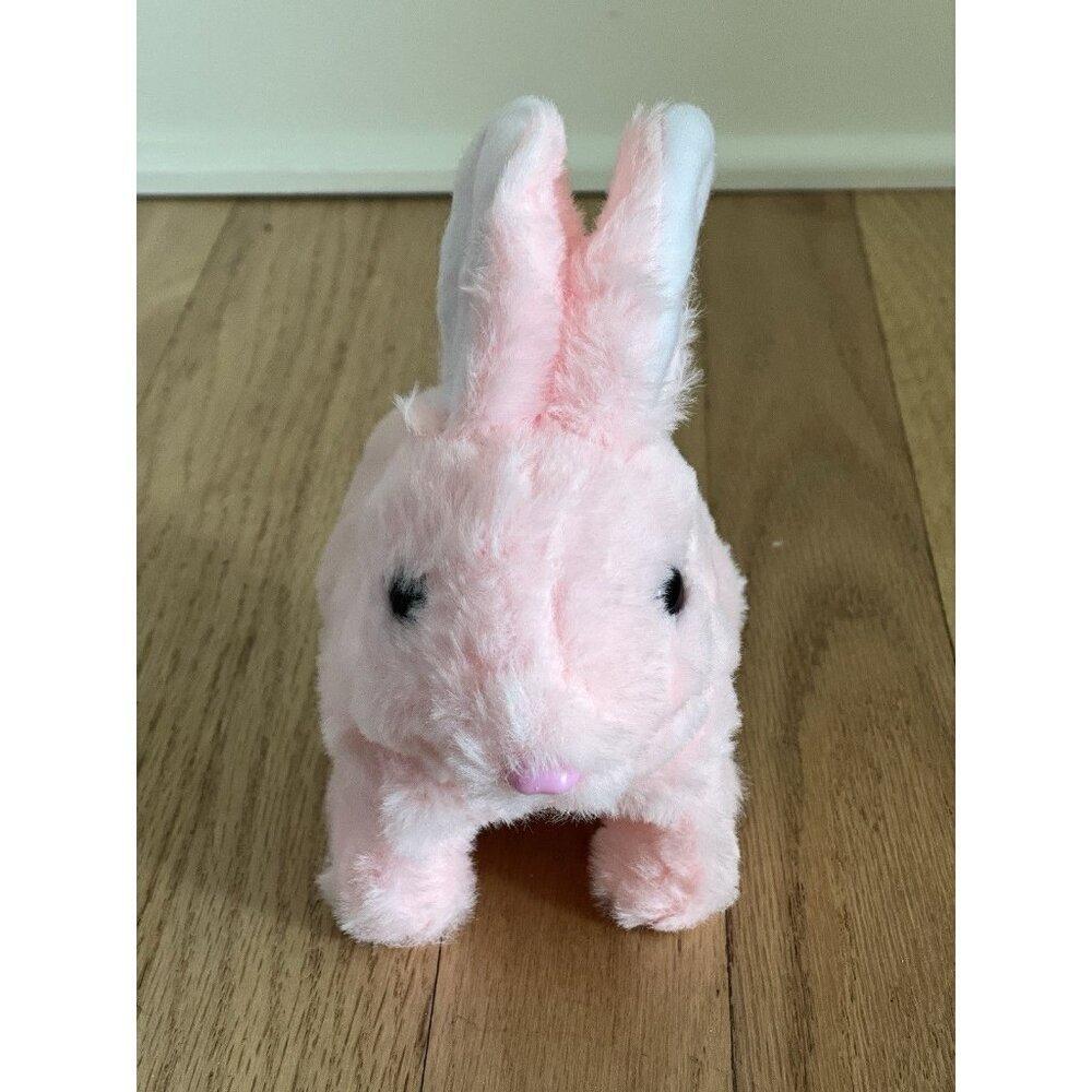 Hopping Plush Rabbit Toy Interactive Electronic Pet Bunny Pink New - Picture 5 of 11